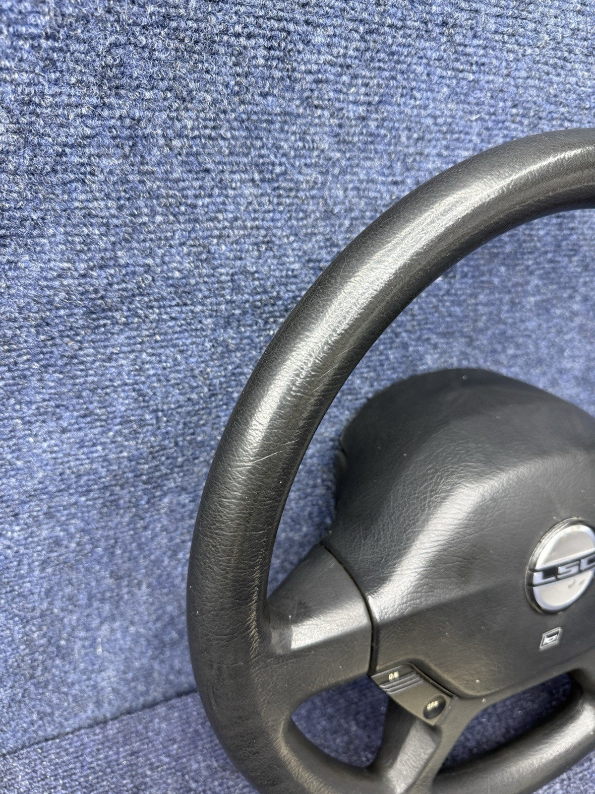 GENUINE Ford 1986 Lincoln Black Leather Steering Wheel w/Controls Mark VII Lsc