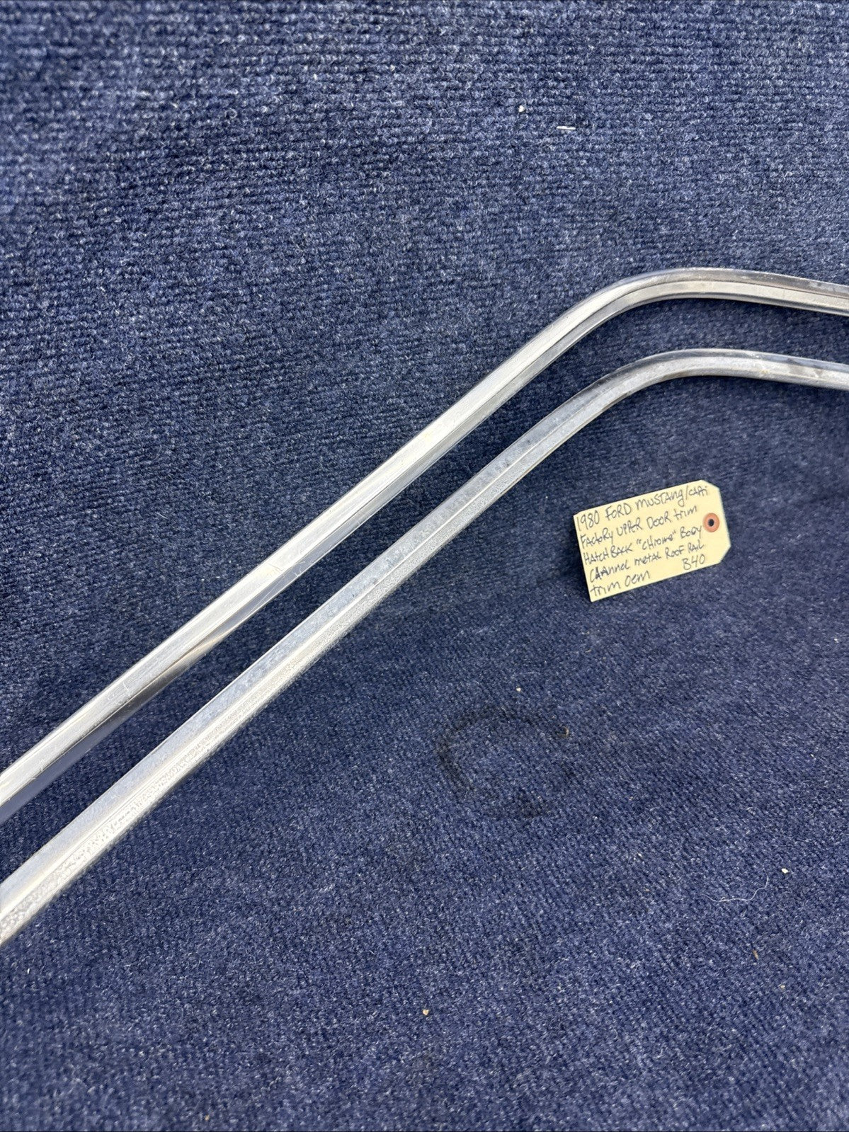 1979-1986 Capri Mustang Hatchback DOOR WEATHERSTRIP CHANNEL GROUT Moulding TRIM