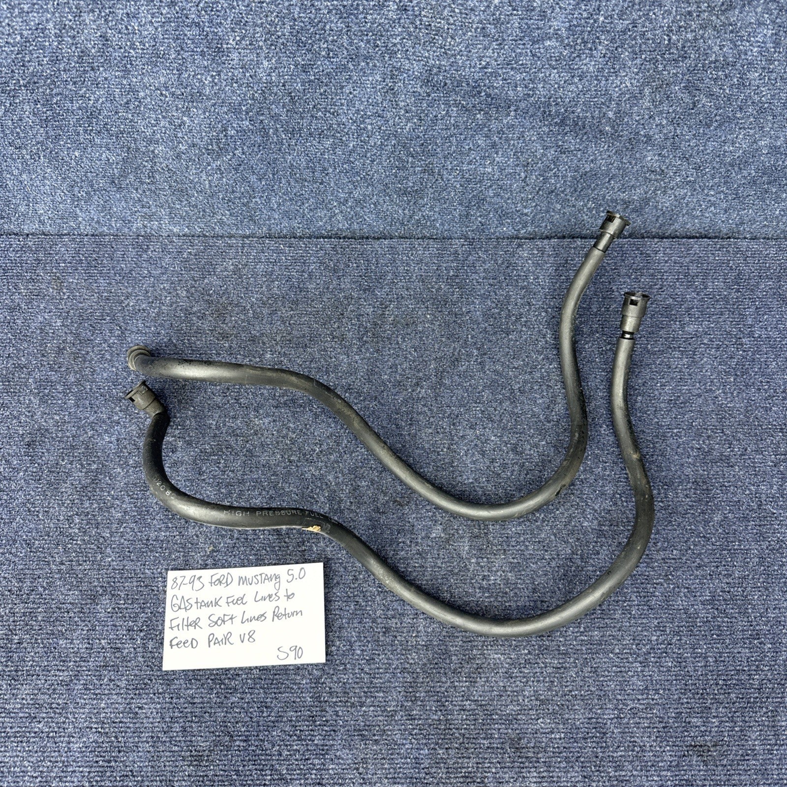 87-93 Ford Mustang Gas Tank Fuel Lines Factory Soft Line Pressure Return OEM 5.0