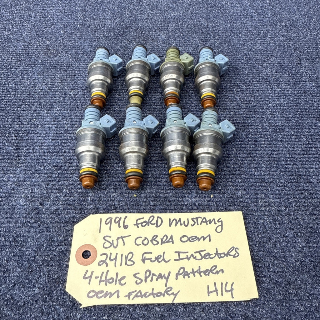 93-98 Mustang Cobra 5.0 24lb Fuel Injectors 4 Hole Spray Pattern Ford 302 V8 4.6