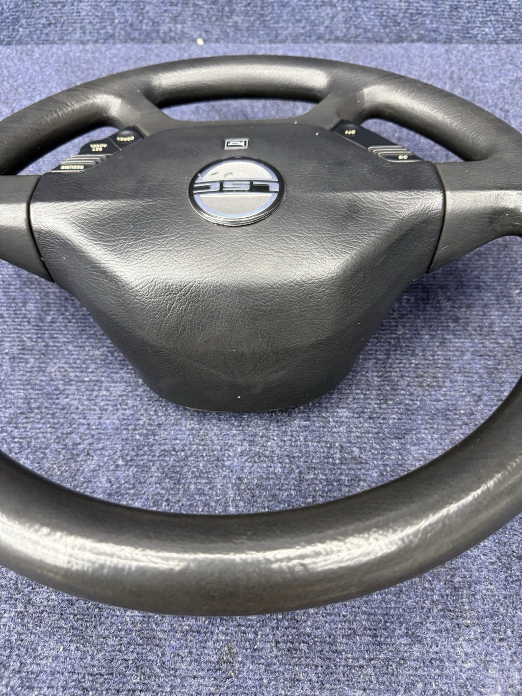 GENUINE Ford 1986 Lincoln Black Leather Steering Wheel w/Controls Mark VII Lsc