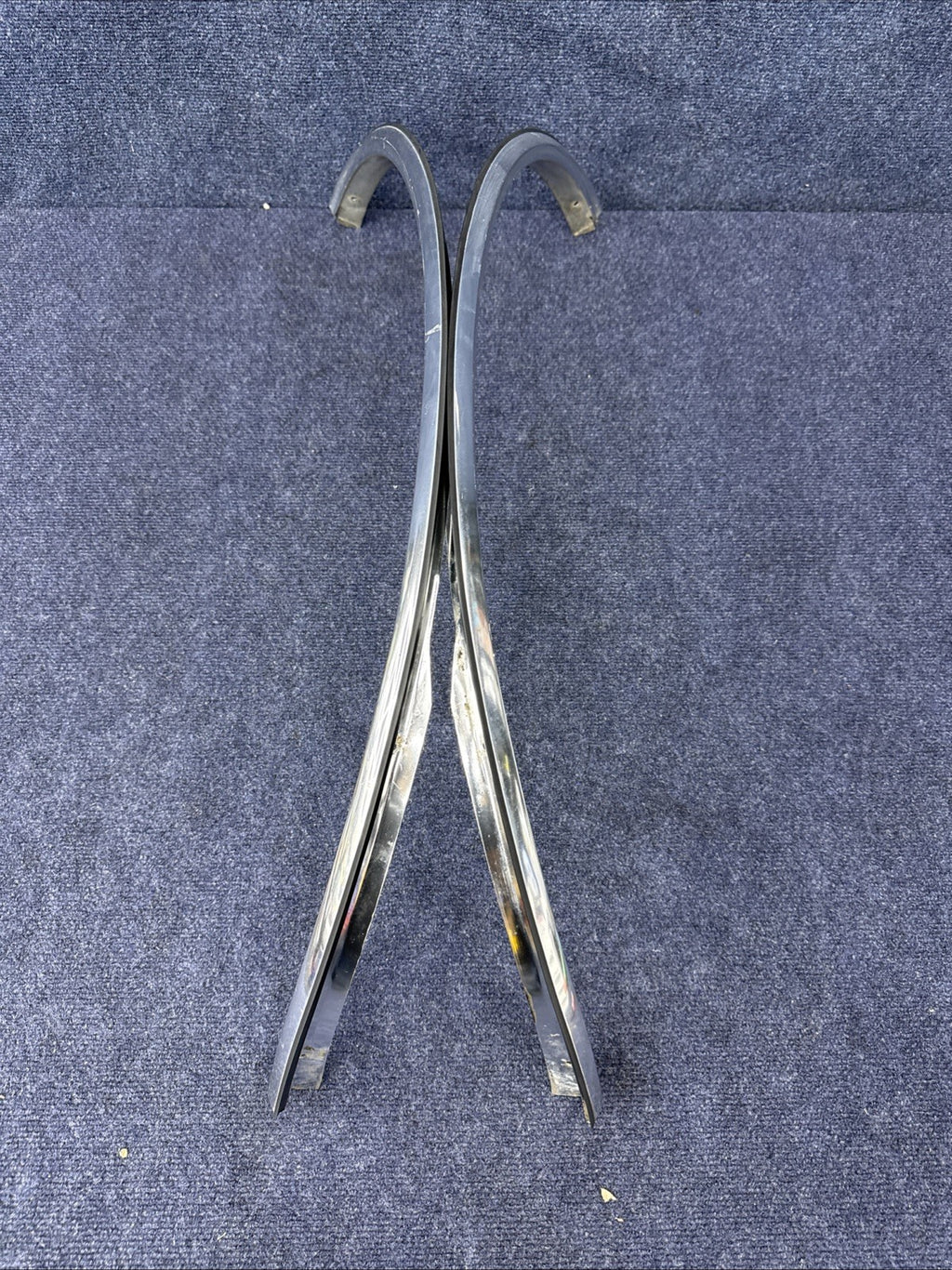 1984-1992 LINCOLN  MARK VII 7 LSC FRONT  Pair LH Rh  Set WHEEL FENDER CHROME OEM