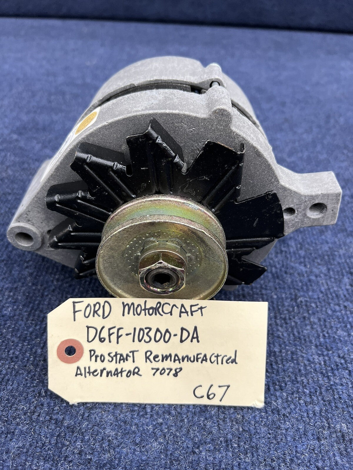 REMAN IN USA, ALTERNATOR FOR 1962-71 FORD F250 PICKUP 6.4L 8CYL D6FF-10300-DA