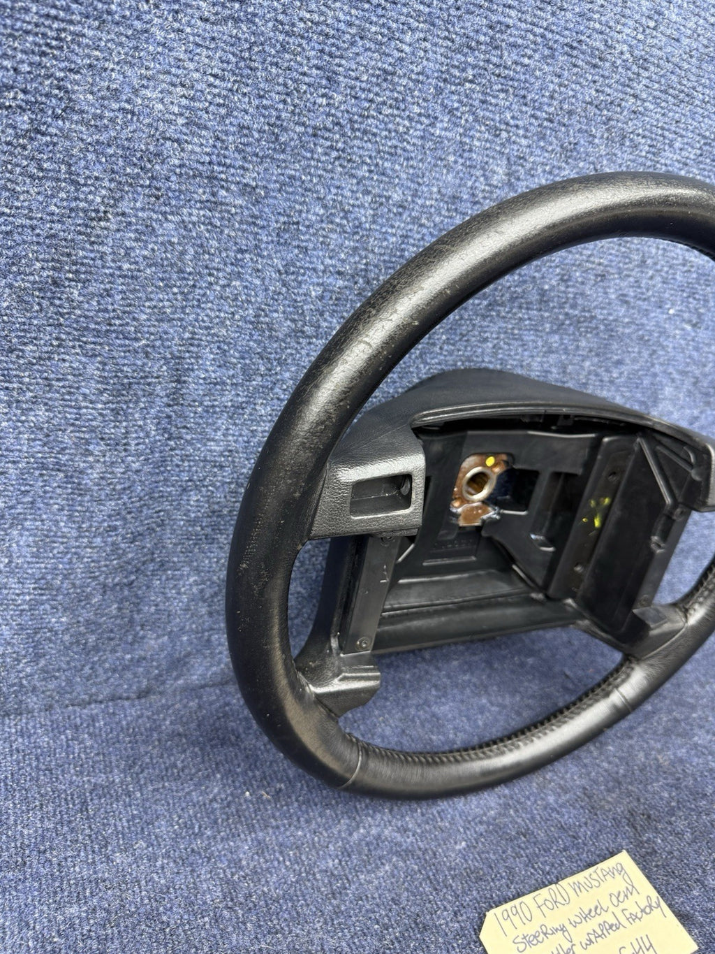 90-93 Ford Mustang Black Steering Wheel Leather  Factory OEM Coupe Hatch Stock