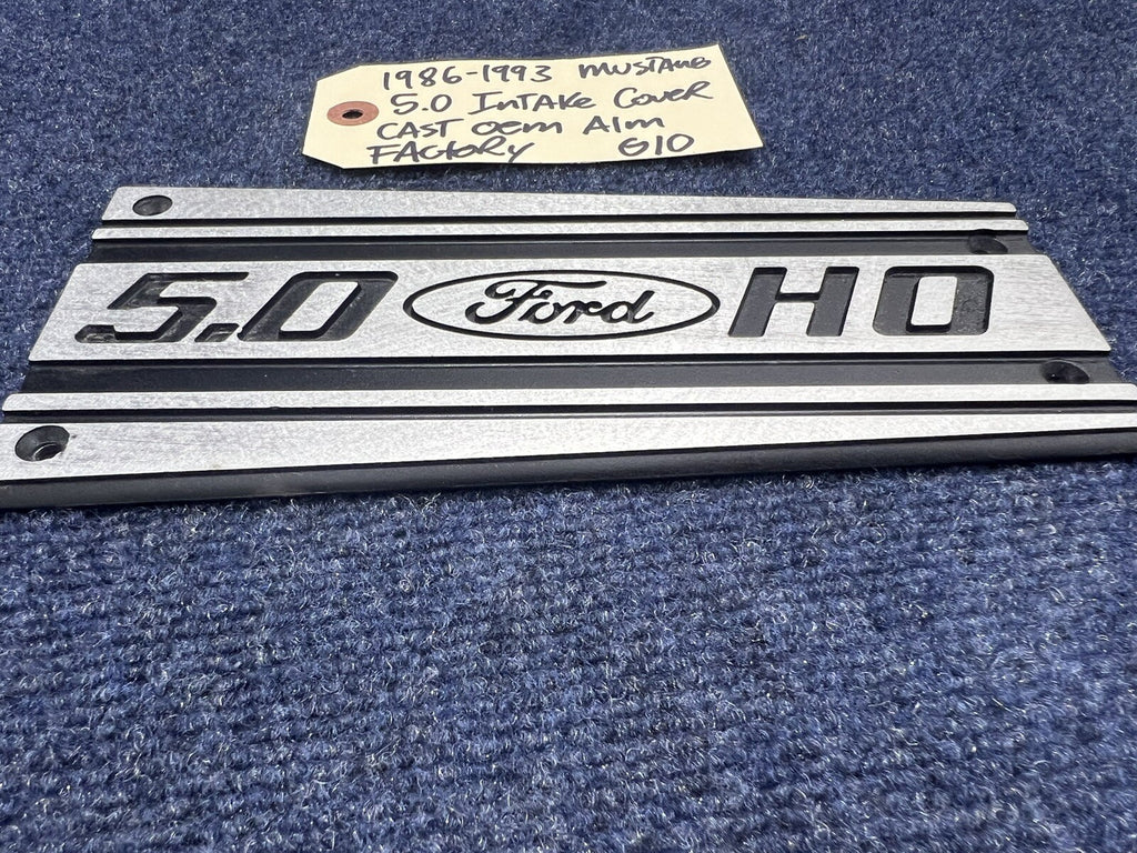 86-87-93 Ford Mustang Factory Upper Intake Manifold Plaque Cover 5.0 V8 OEM GT 
