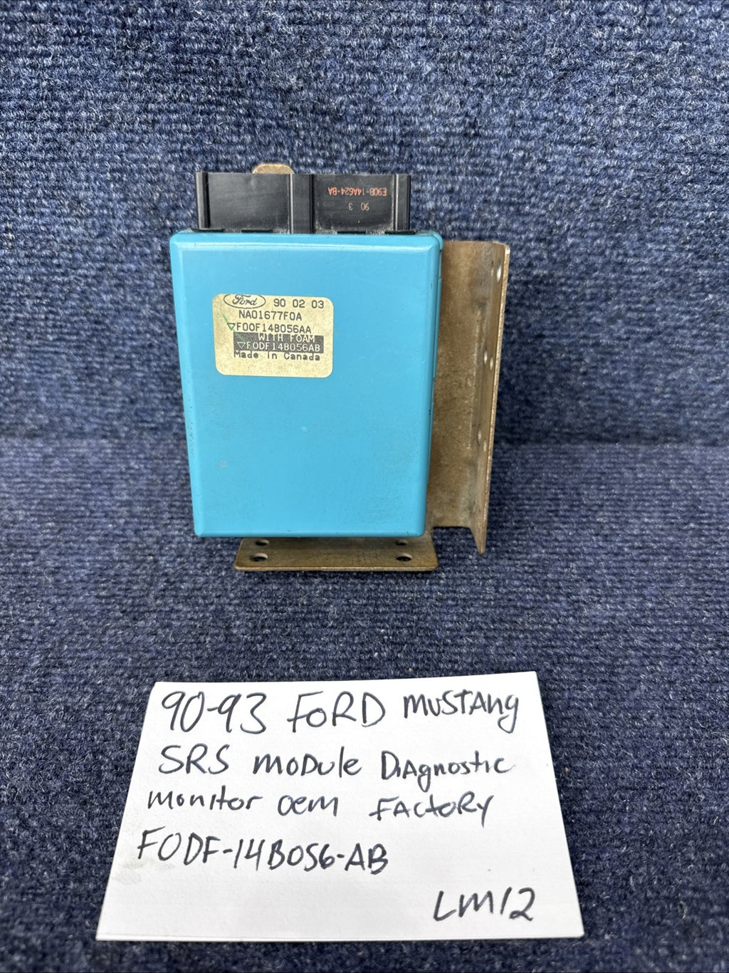 1990-93 Ford Mustang SRS Module Diagnostic Monitor Safetybag OEM F0df-14b056-ab