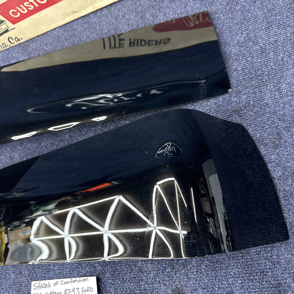Nos Vintage Shades Of Competition Taillight Covers 87-93 Mustang Black Out Pair