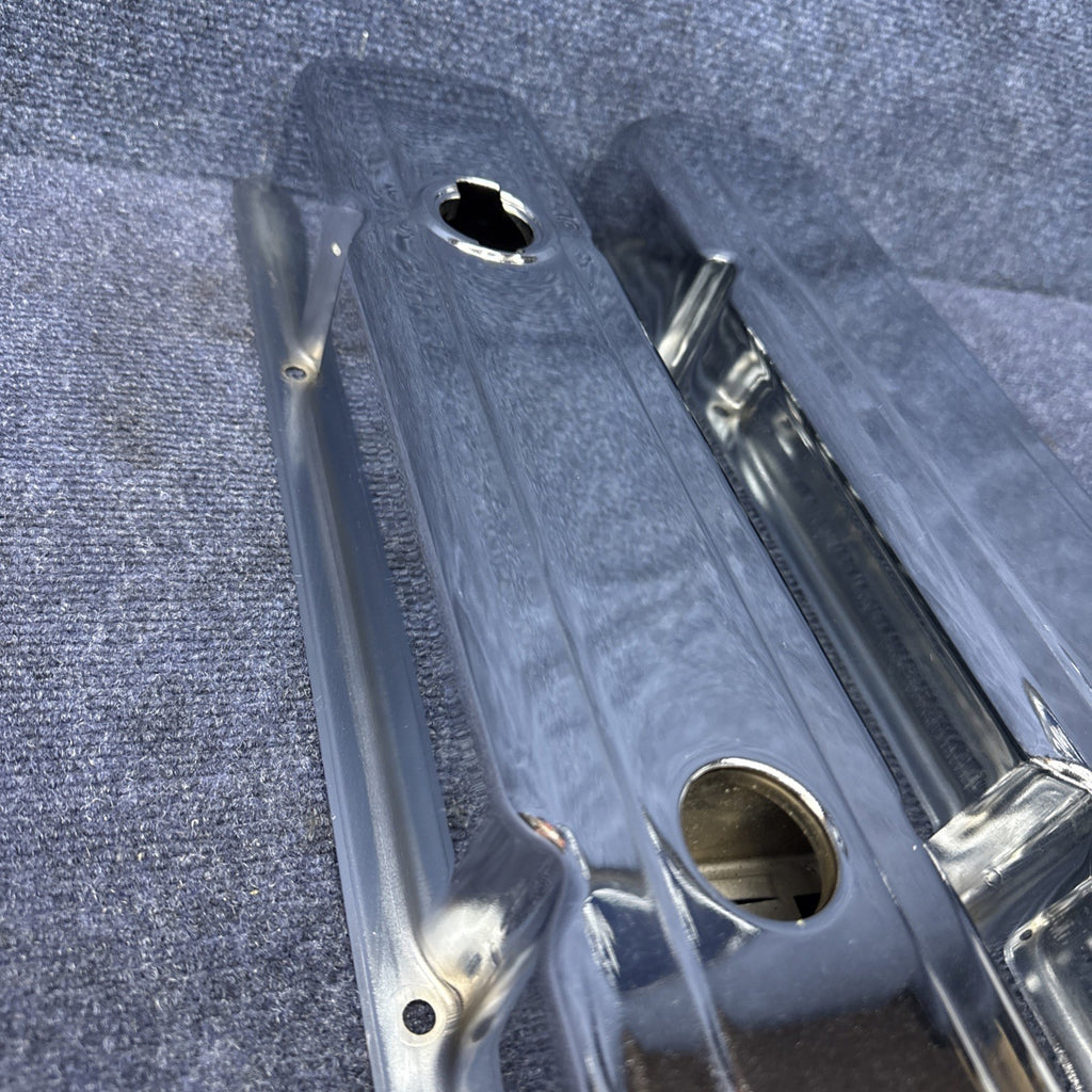 1958-86 CHEVY SMALL BLOCK 283-305-327-350-400 SHORT VALVE COVERS  Chrome Sbc