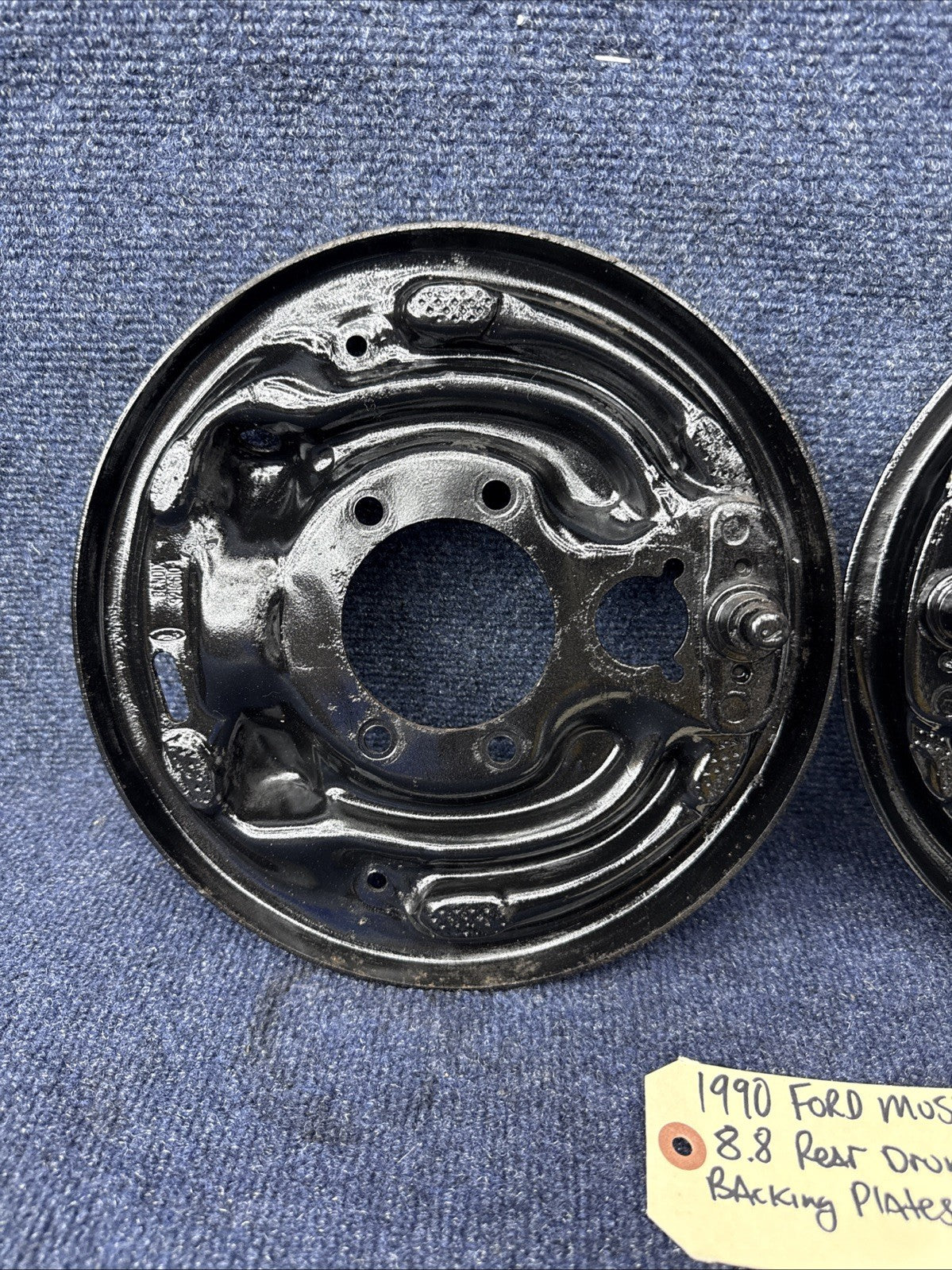 87-93 Ford Mustang 8.8 Rear Axle Drum Brake Backing Plates Mounting Bracket OEM