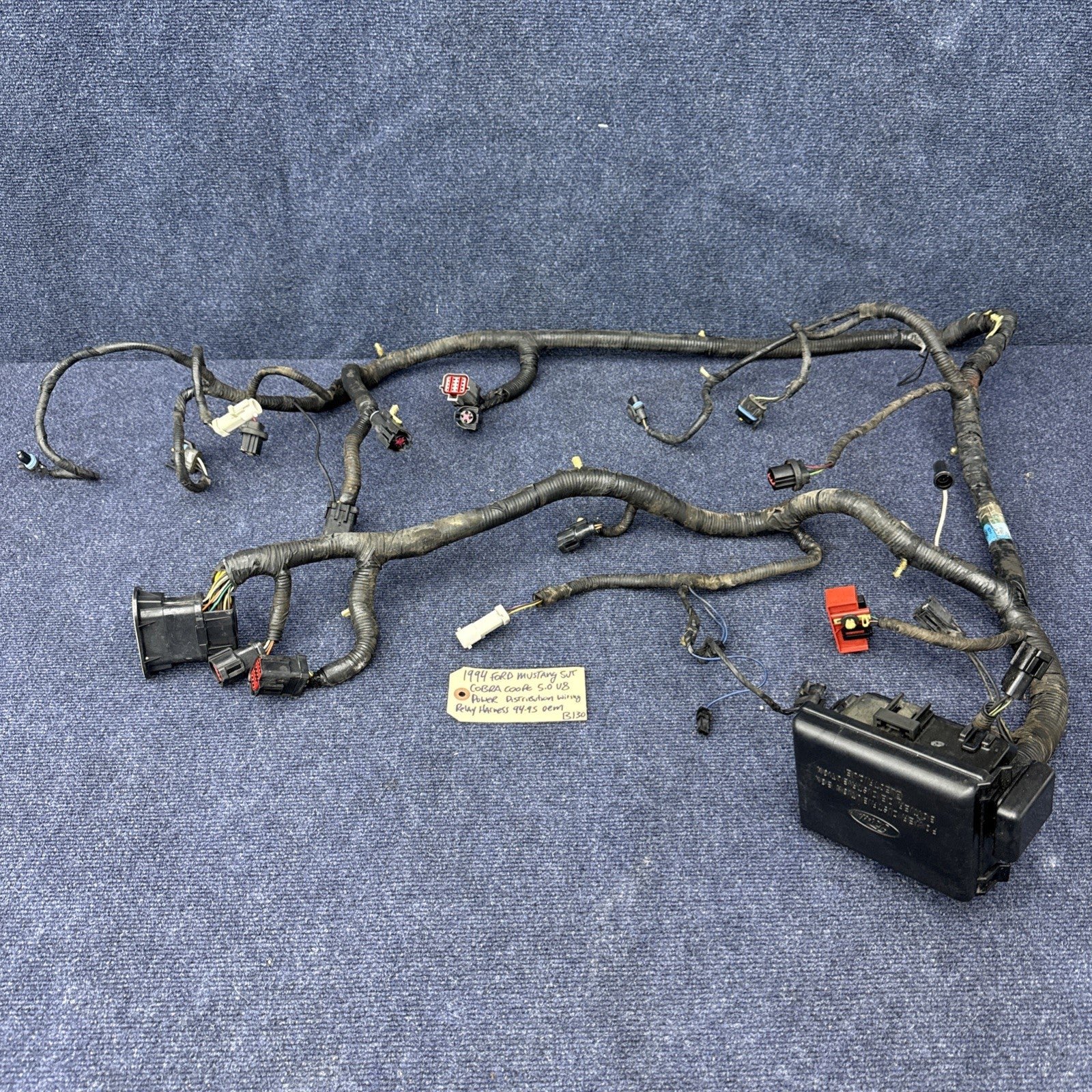 1994 1995 Ford Mustang Cobra 5.0 302 V8 Power Distribution Wiring Relay Harness