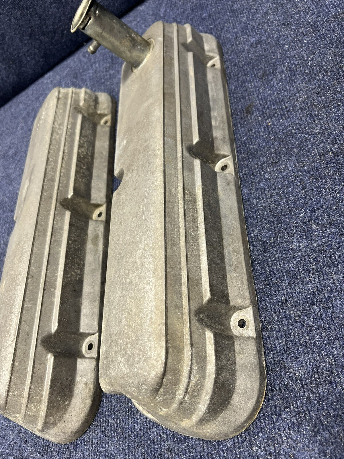 87-93 Ford Mustang Factory Aluminum Valve Covers 5.0L 5.0 302 289 E6ZE-6583-AB