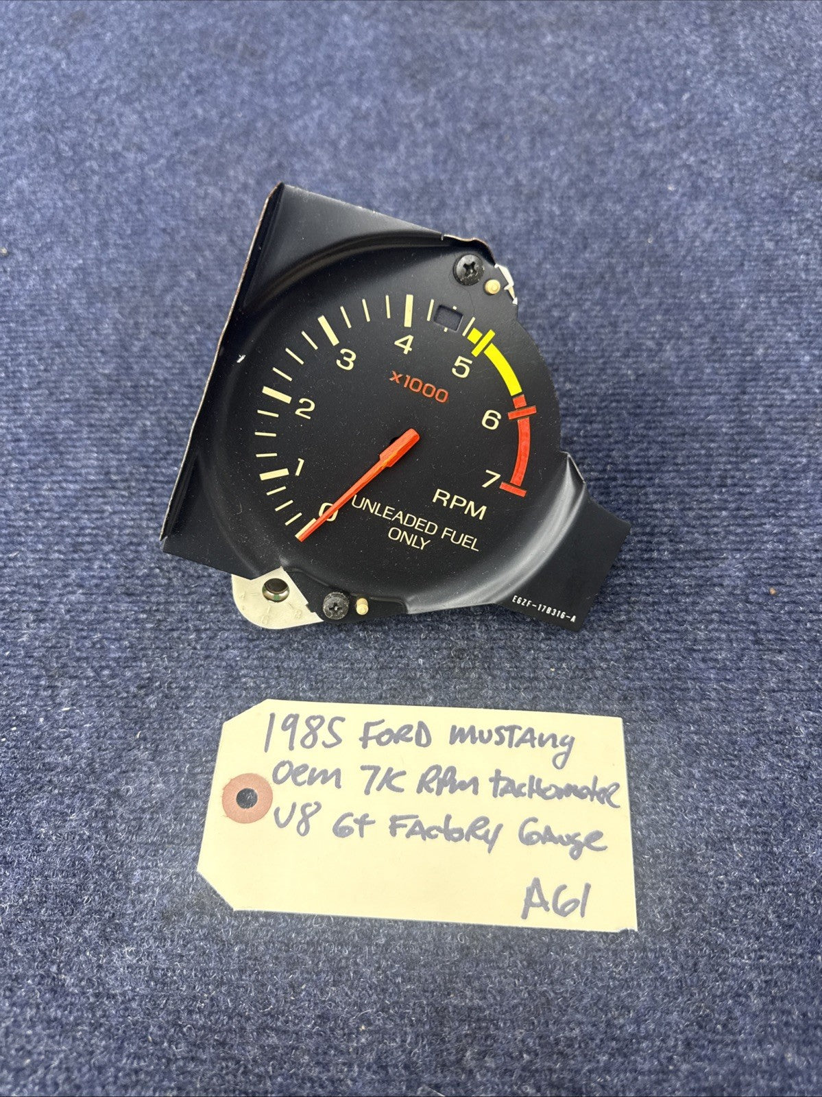 1983-1986 Ford Mustang GT 7K Gauge Cluster Tachometer Tach 83 84 85 86 OEM Lx V8