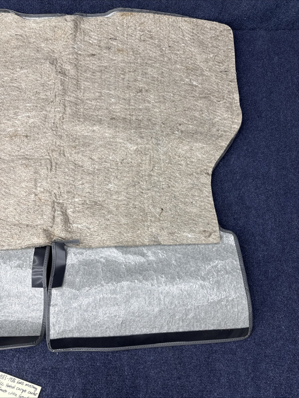 1983-1986 Ford Mustang Gt Lx Carpet Cargo Area Cutpile Hatchback Acc Grey Rear