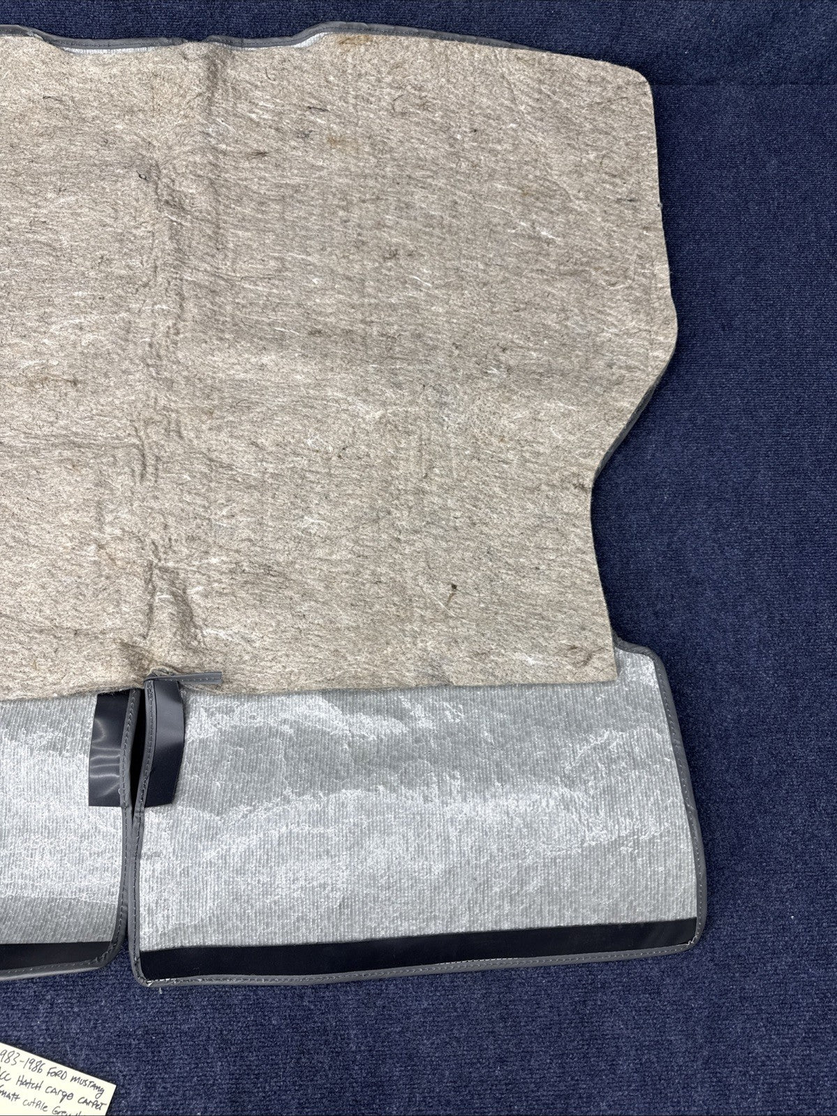 1983-1986 Ford Mustang Gt Lx Carpet Cargo Area Cutpile Hatchback Acc Grey Rear