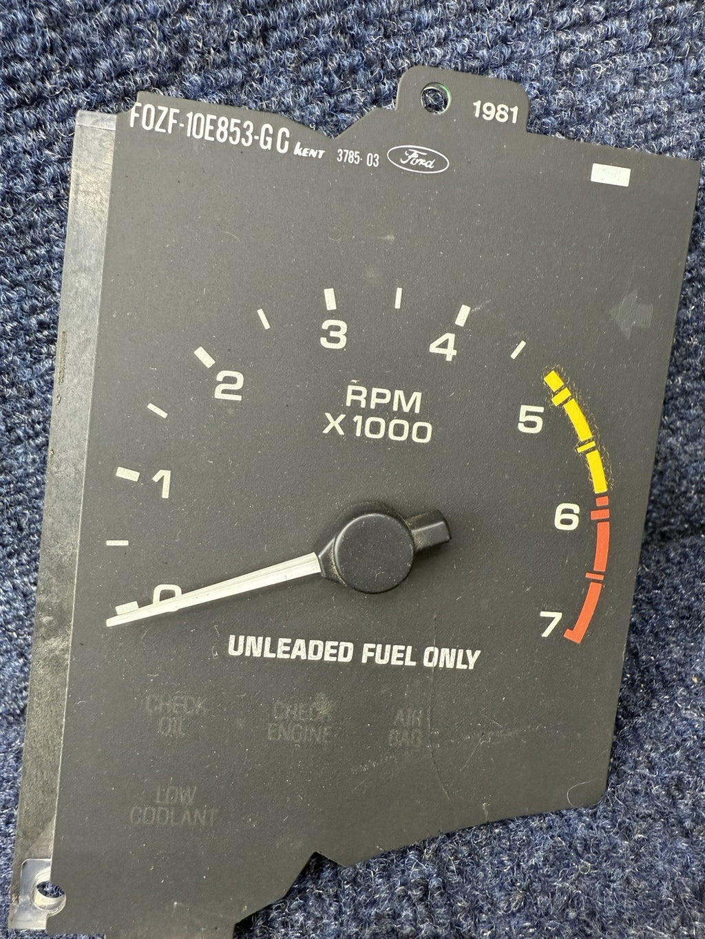1990-1993 Ford Mustang Tachometer Unit 7,000 RPM Gauge Tach Factory Stock v8 7k