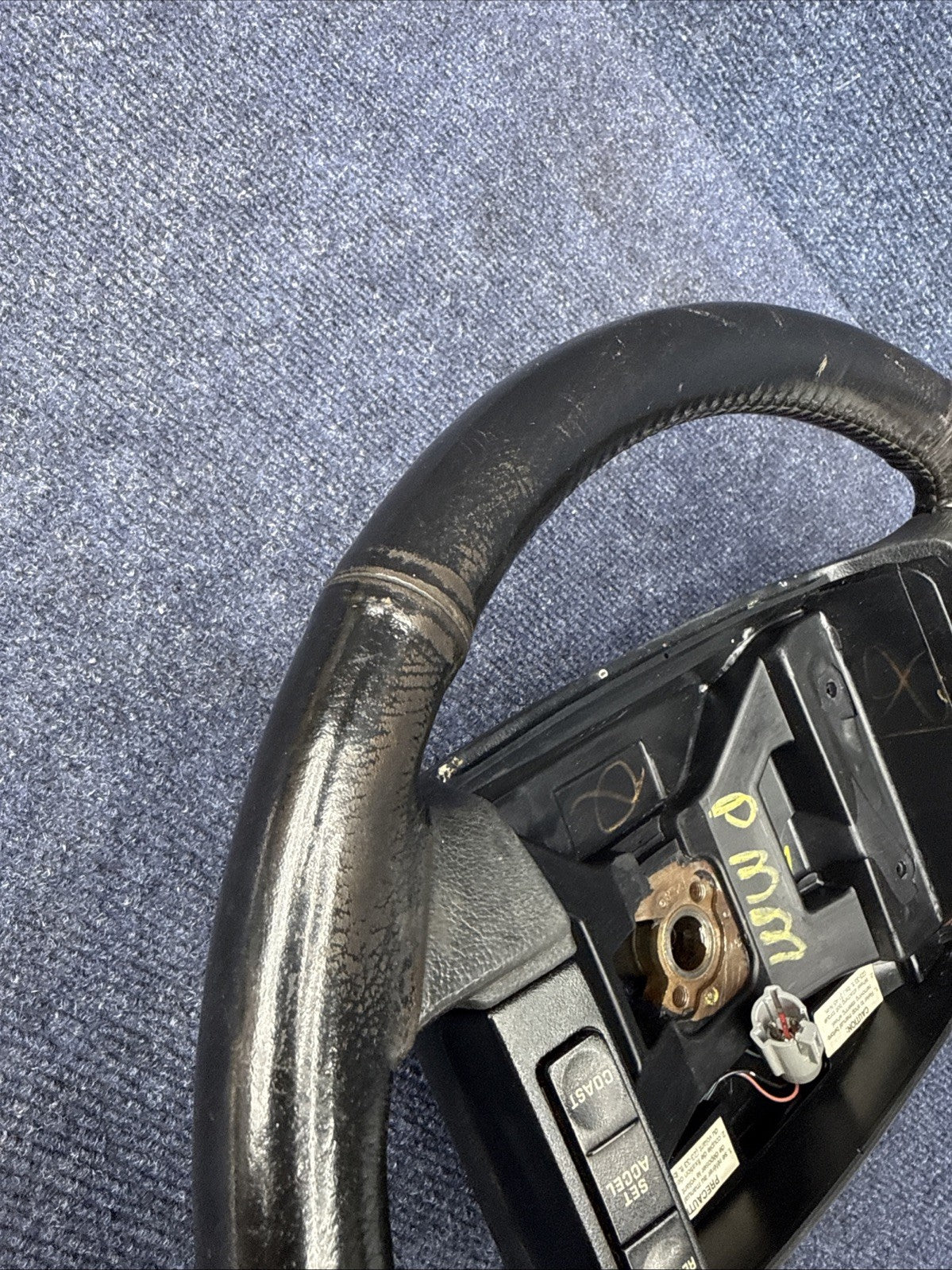 90-93 Ford Mustang Black Steering Wheel Leather  Factory OEM Coupe Hatch Stock