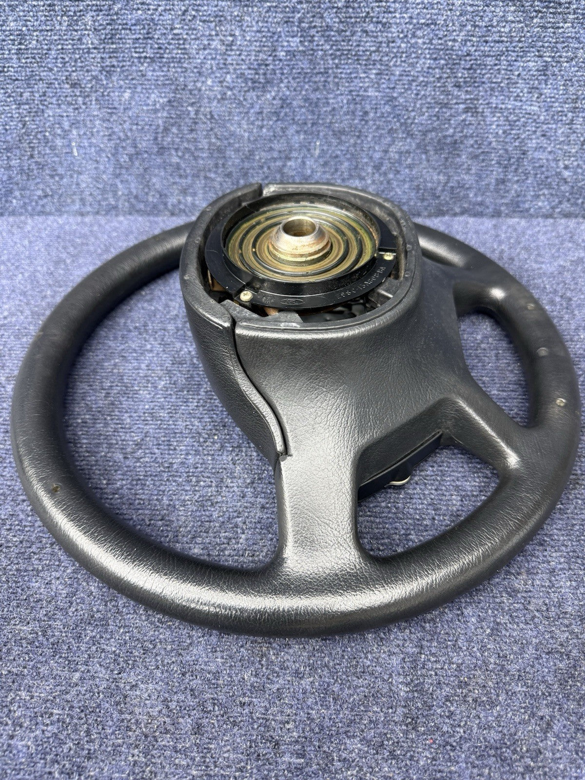 GENUINE Ford 1986 Lincoln Black Leather Steering Wheel w/Controls Mark VII Lsc