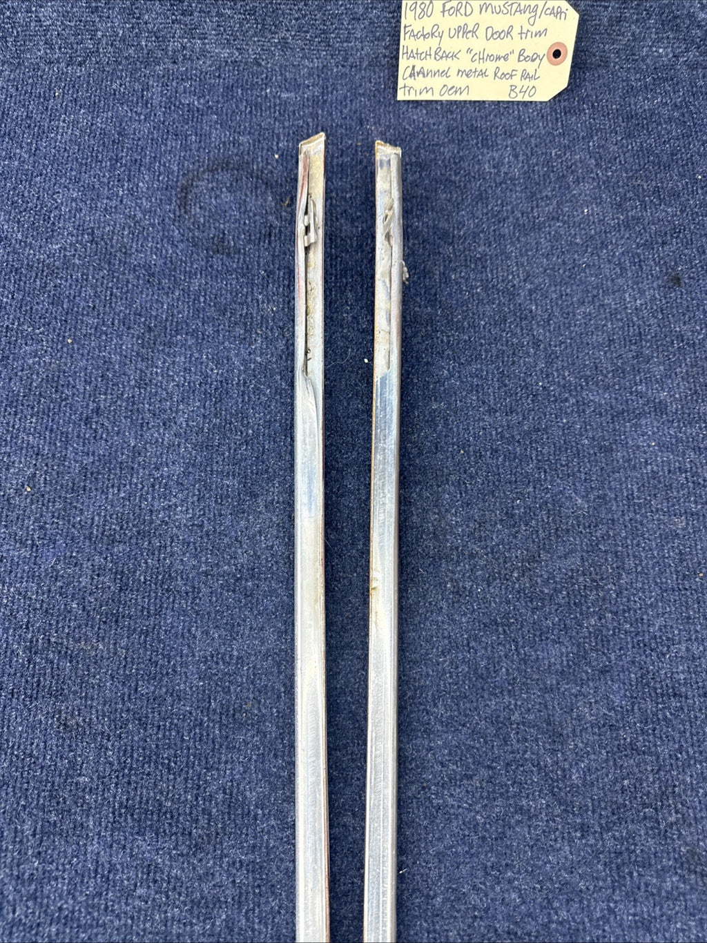 1979-1986 Capri Mustang Hatchback DOOR WEATHERSTRIP CHANNEL GROUT Moulding TRIM