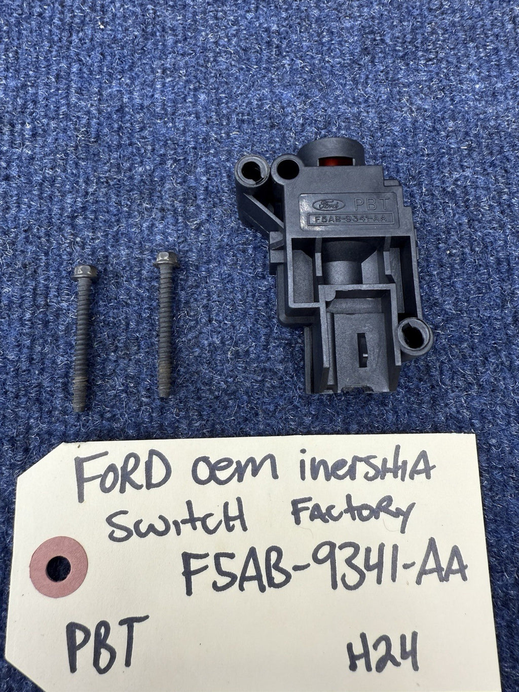 FORD F5ab-9341-aa OEM INERTIA FUEL PUMP EMERGENCY SHUT OFF SWITCH BOLTS Mustang