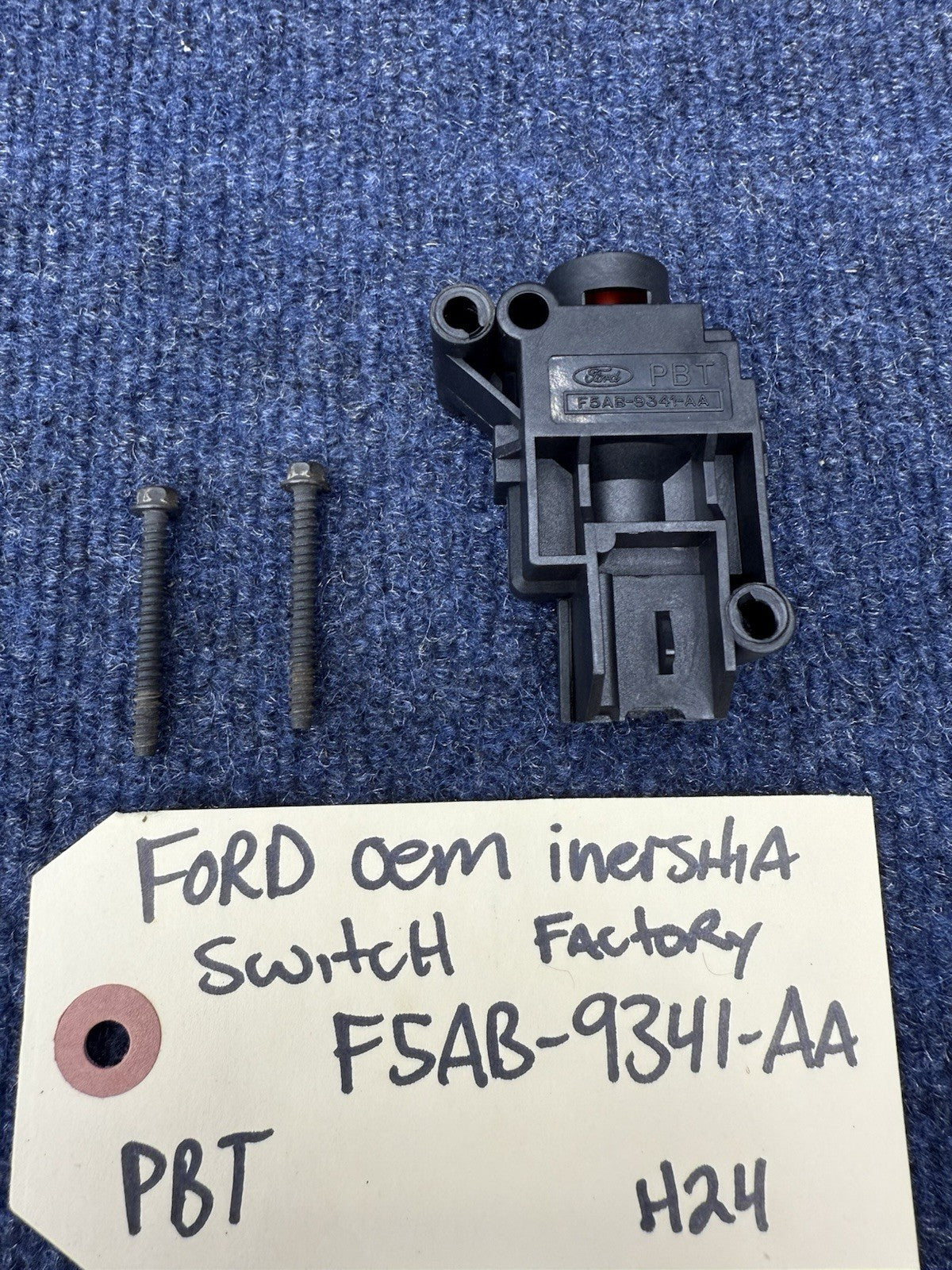 FORD F5ab-9341-aa OEM INERTIA FUEL PUMP EMERGENCY SHUT OFF SWITCH BOLTS Mustang