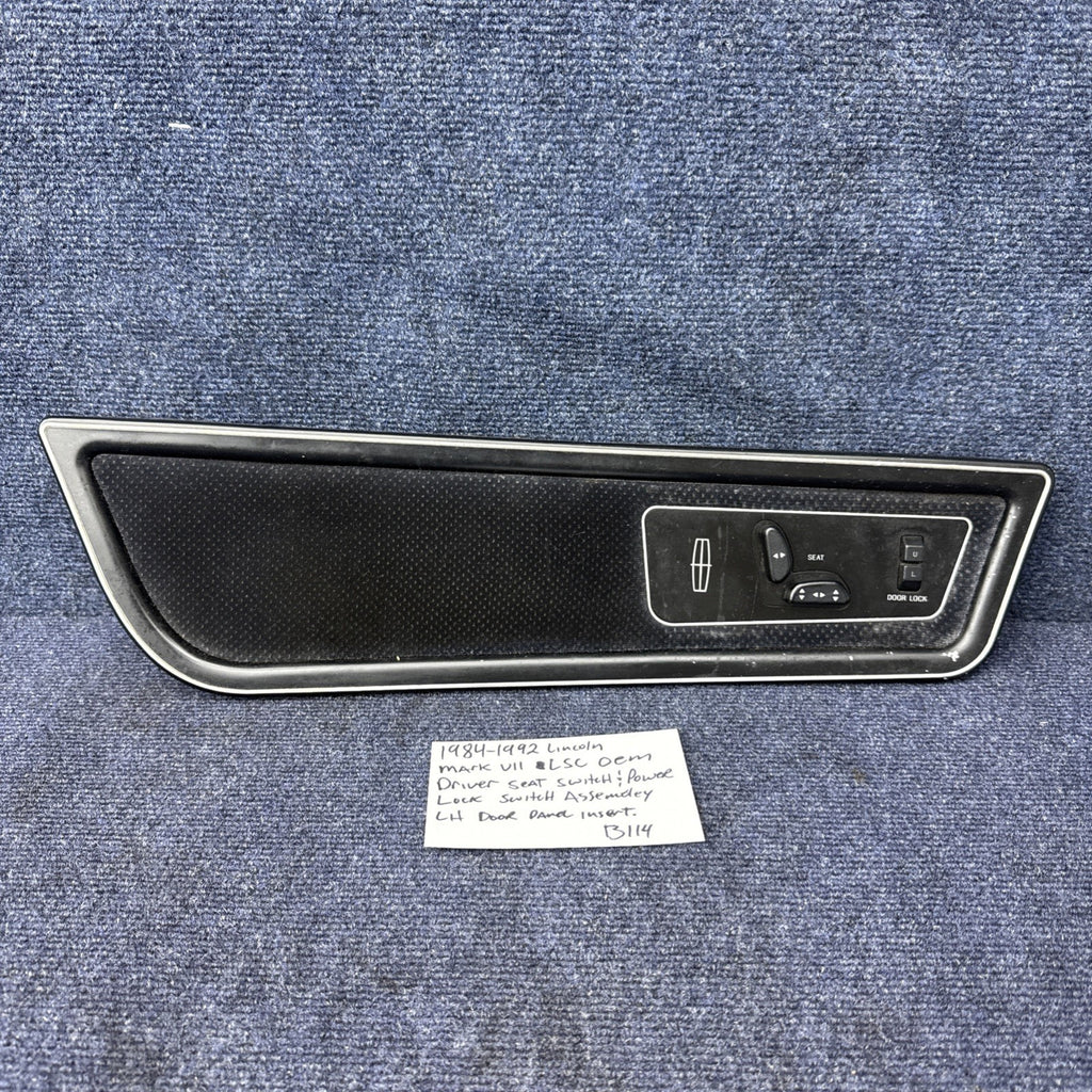 1984-92 Lincoln Mark VII OEM Seat Switch Power Lock Switch DRIVER Door LH