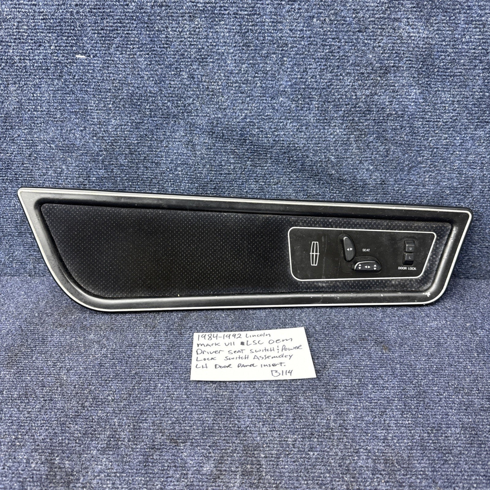 1984-92 Lincoln Mark VII OEM Seat Switch Power Lock Switch DRIVER Door LH