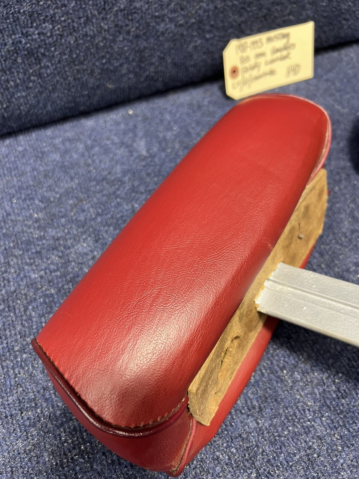 79-93 FORD MUSTANG LEFT FRONT SEAT HEADREST RED LEATHER OEM FACTORY GT LX FOX 🦊