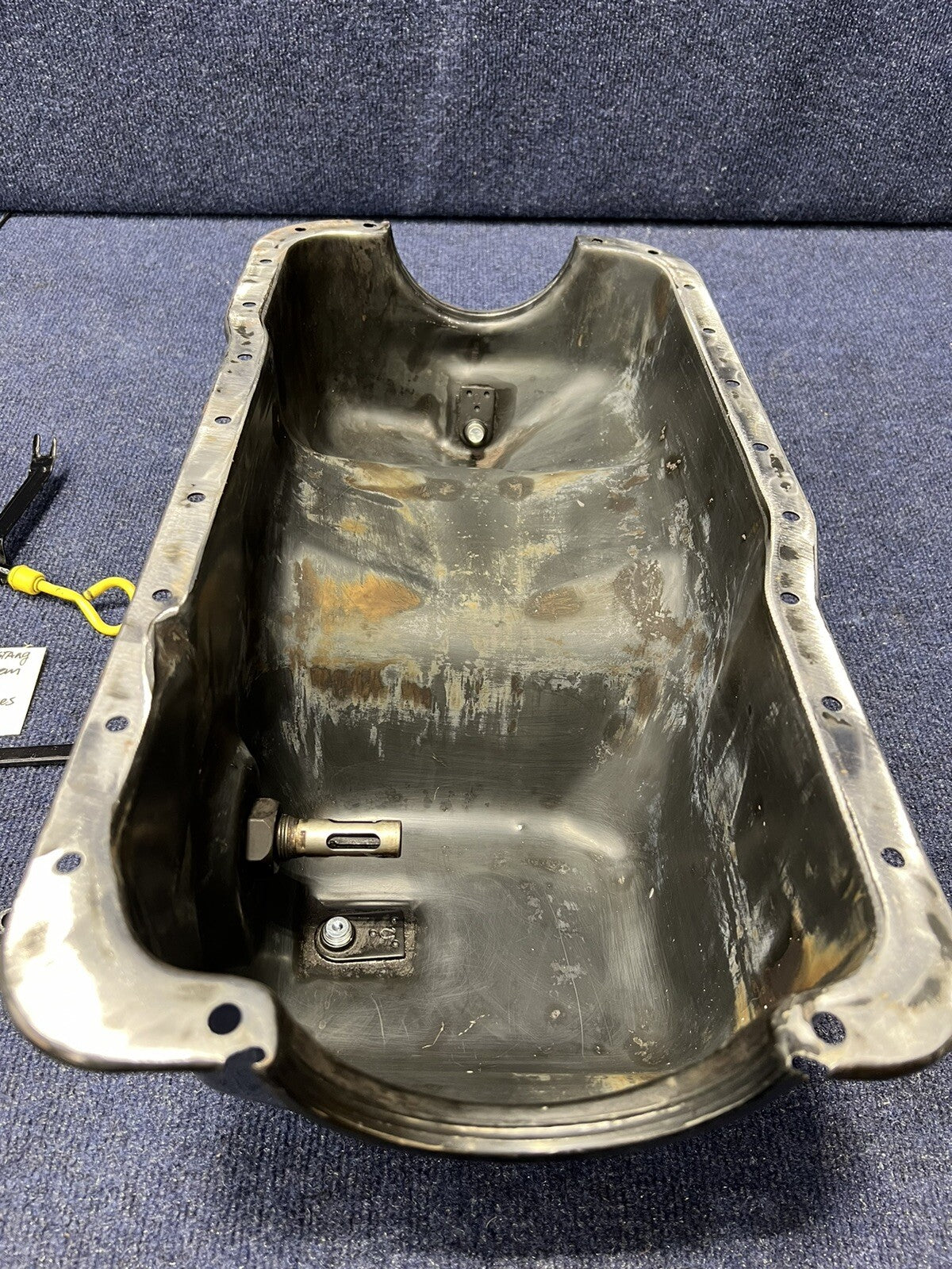 1982-1995 FORD MUSTANG 5.0L ENGINE OIL PAN/flanges/ Pick Up Tube /oil sensor Oem
