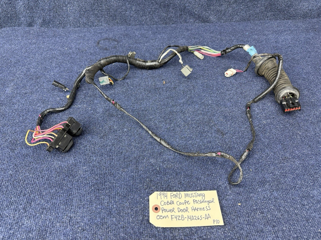 1994 95 FORD MUSTANG RH PASSENGER SIDE POWER DOOR WIRING HARNESS 94 1995 OEM